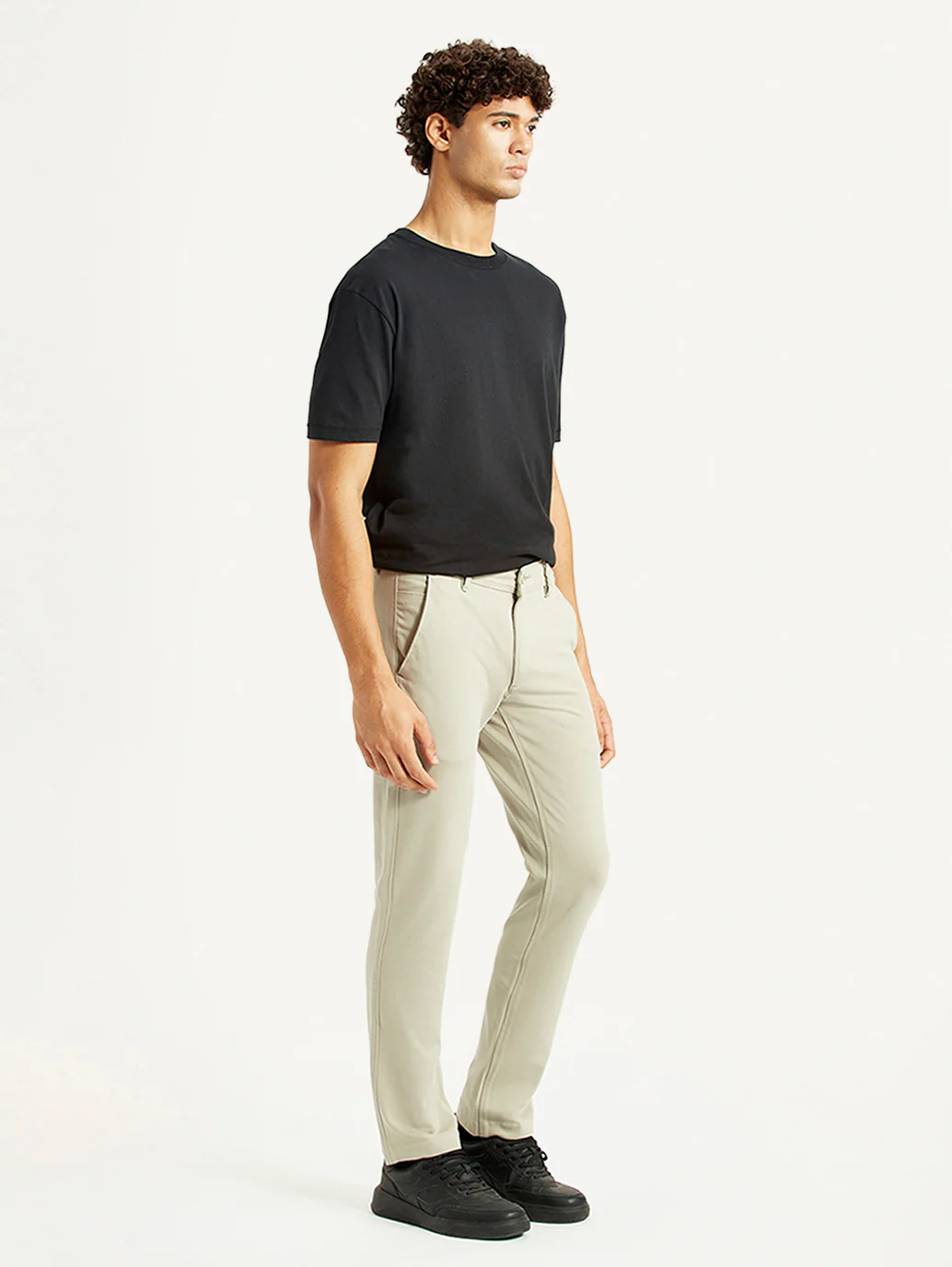 Men's Beige Slim Fit Chinos - Image 5