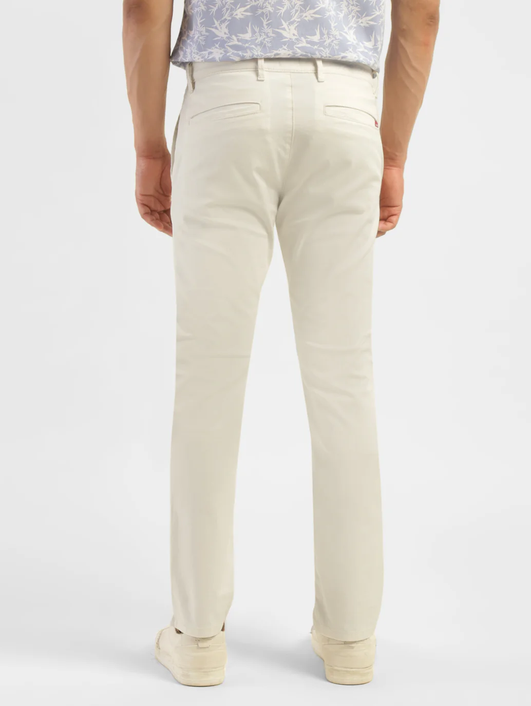 Men's Beige Slim Fit Chinos - Image 2