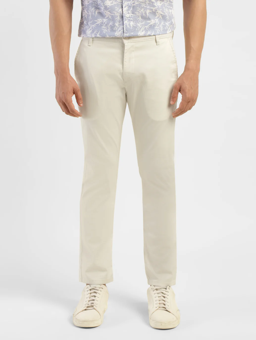 Men's Beige Slim Fit Chinos - Image 7