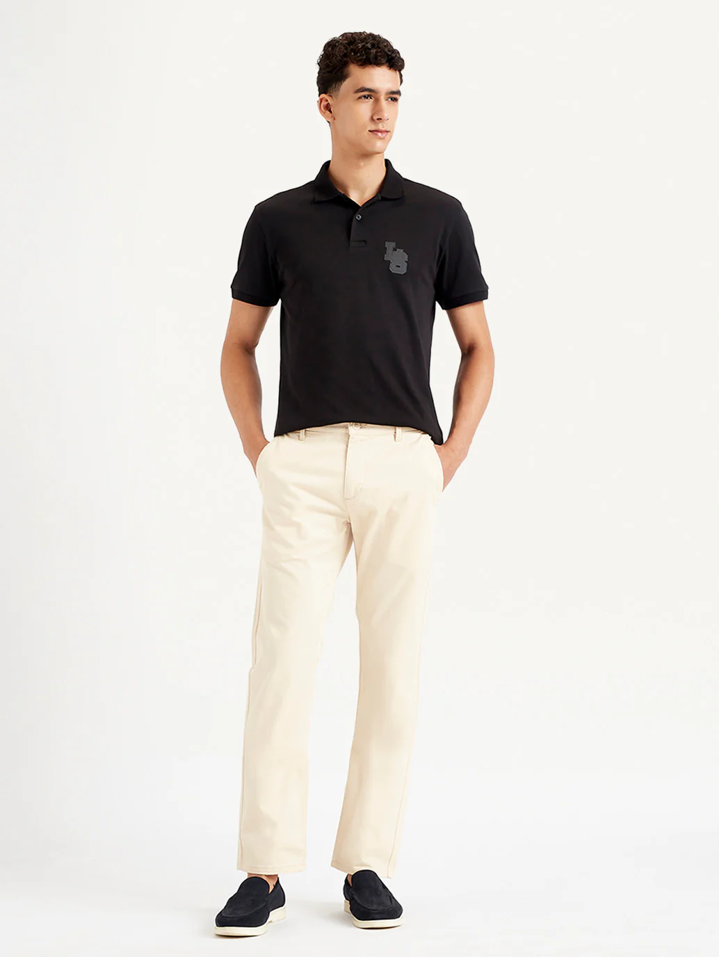 Men's Beige Slim Fit Chinos - Image 4