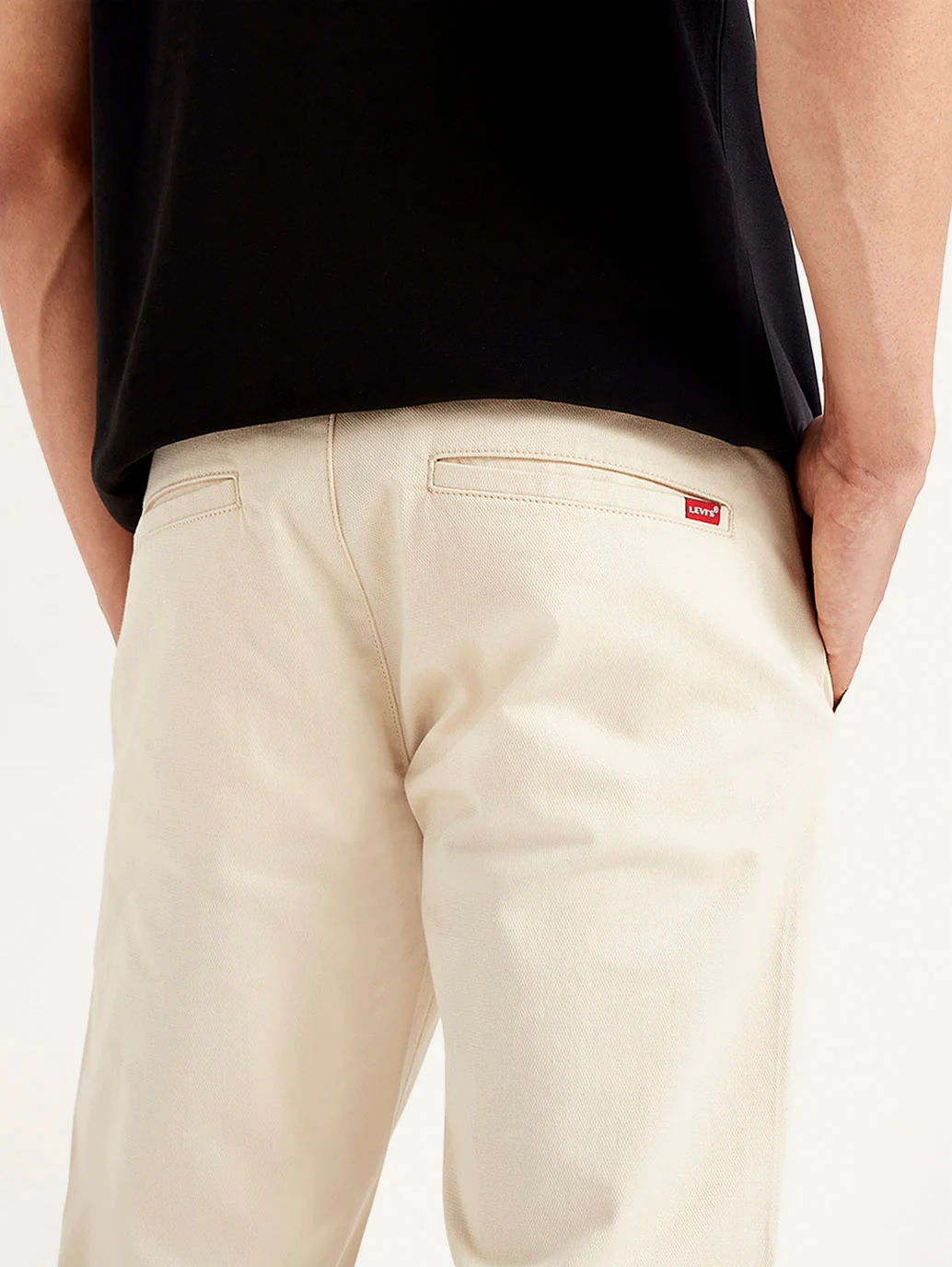 Men's Beige Slim Fit Chinos - Image 5