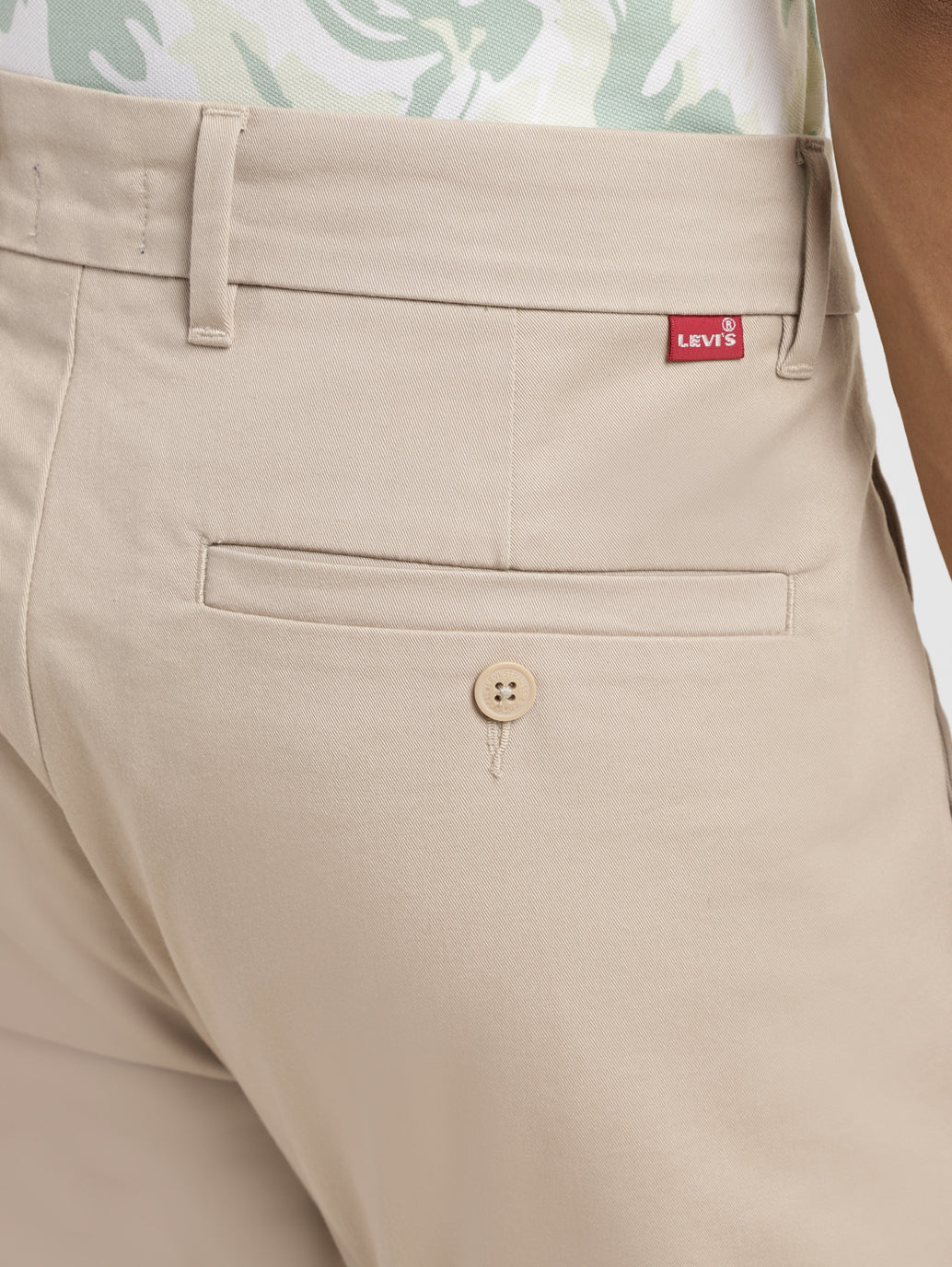 Men's Beige Slim Fit Chinos - Image 5