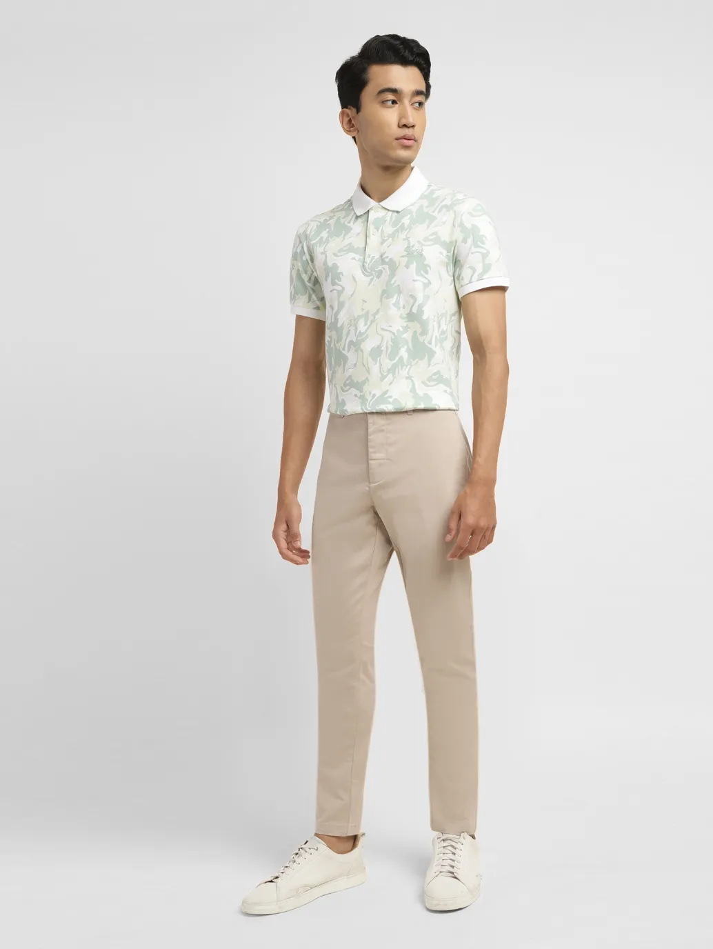 Men's Beige Slim Fit Chinos - Image 7