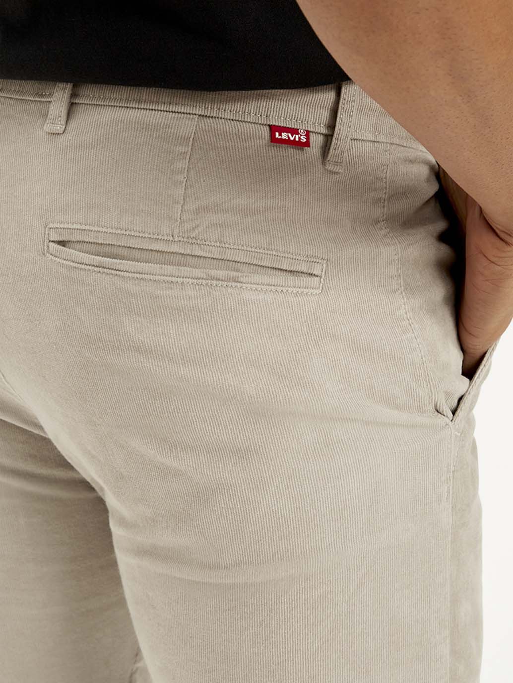 Men's Beige Slim Tapered Fit Chinos - Image 4
