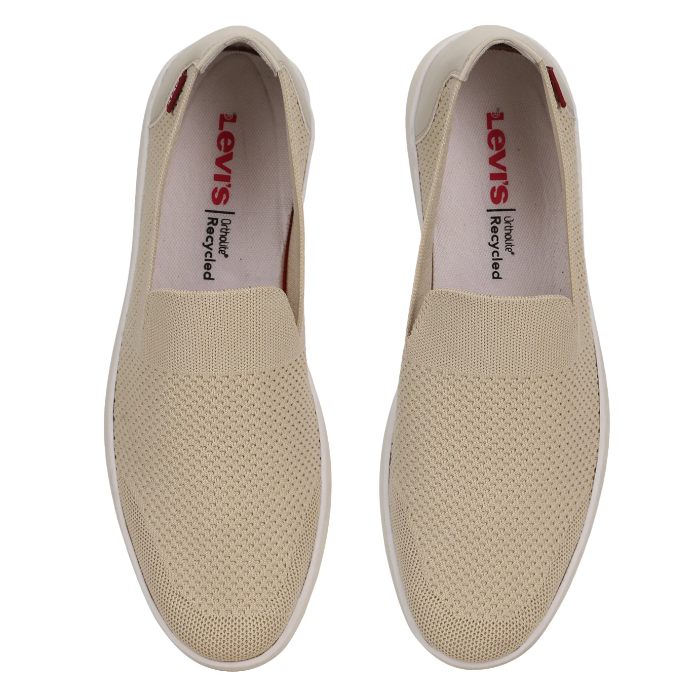 Men's Beige Solid Slip-On Sneaker - Image 3