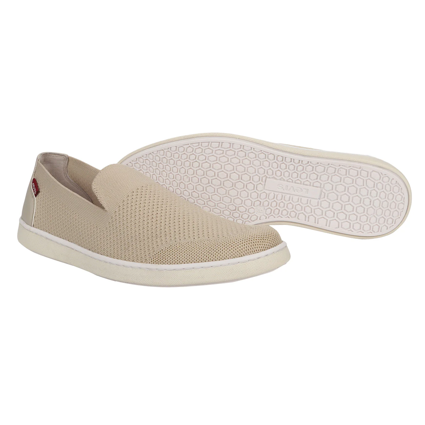 Men's Beige Solid Slip-On Sneaker - Image 4