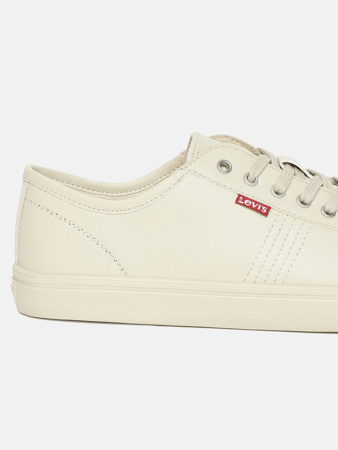 Men's Beige Solid Shoes - Image 2