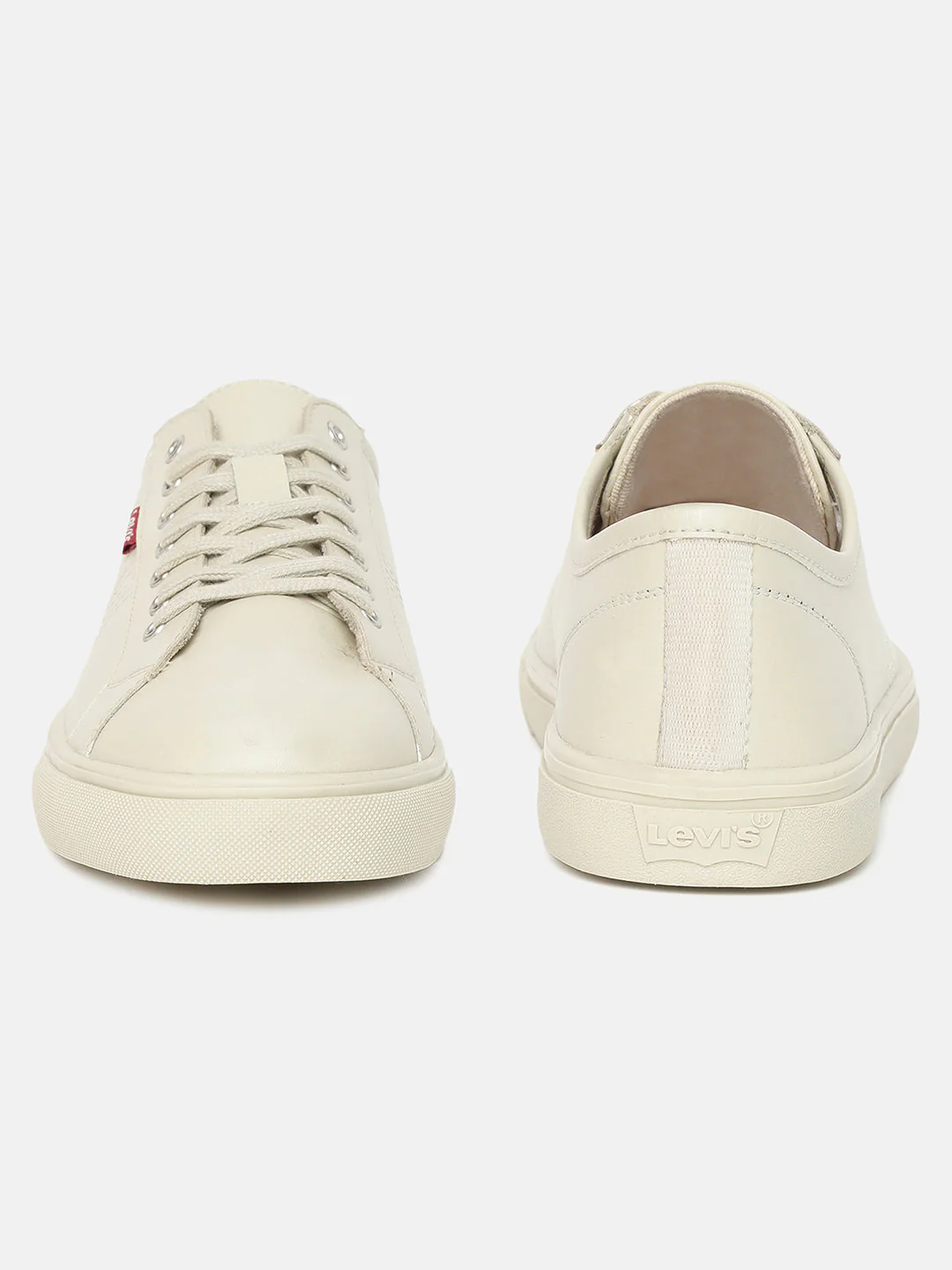 Men's Beige Solid Shoes - Image 3