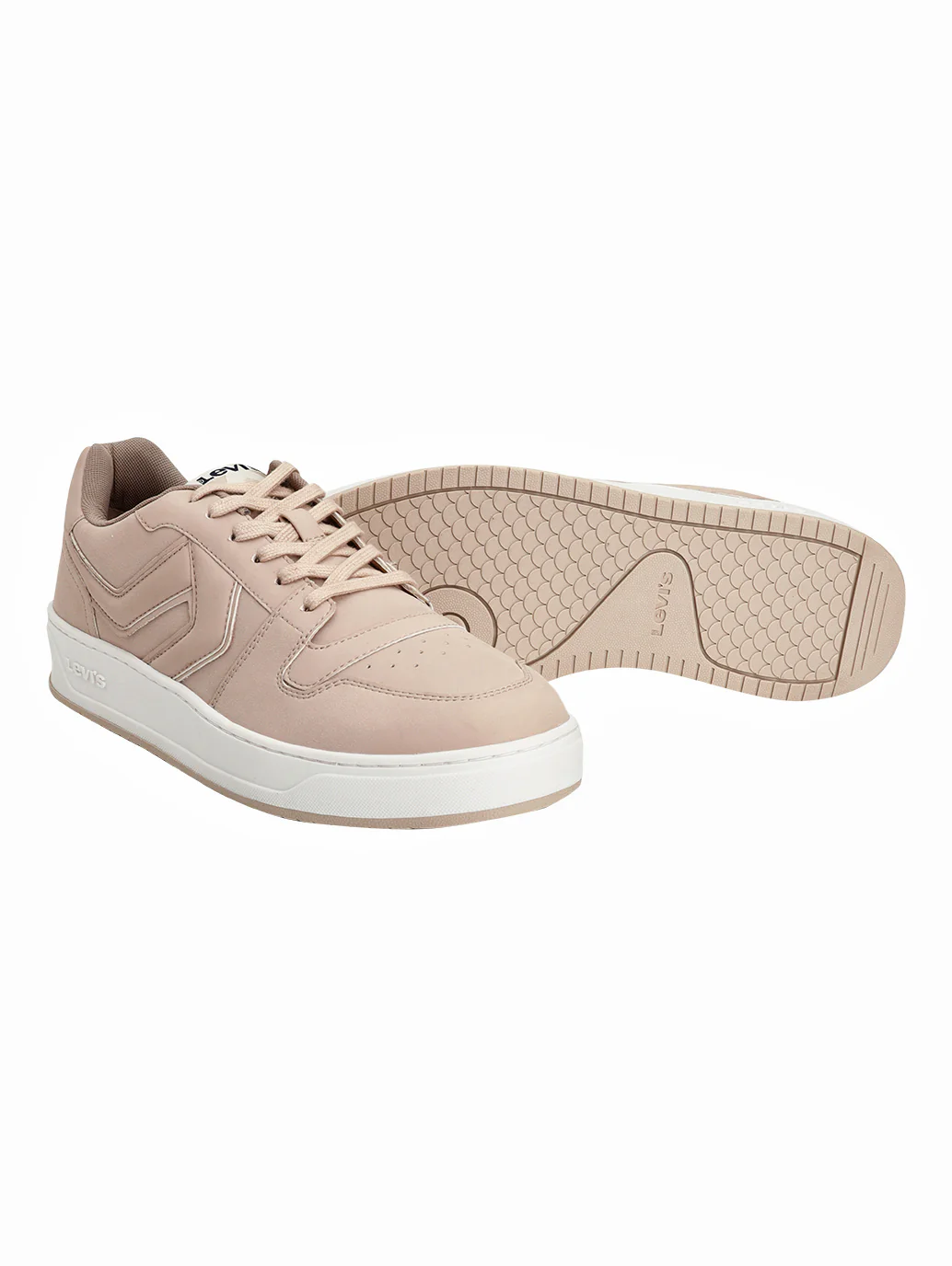 Men's Beige Solid Sneakers - Image 3