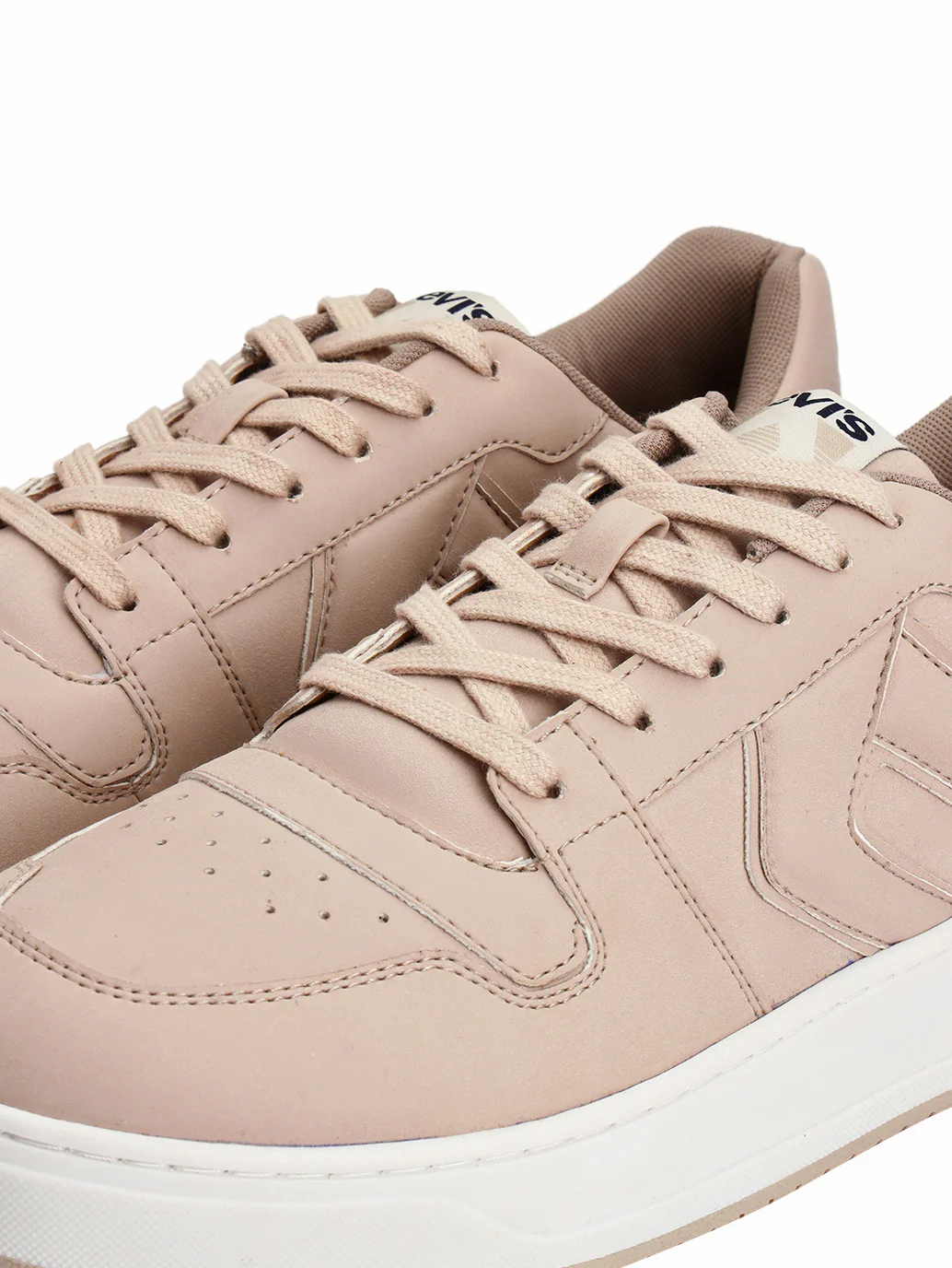 Men's Beige Solid Sneakers - Image 7