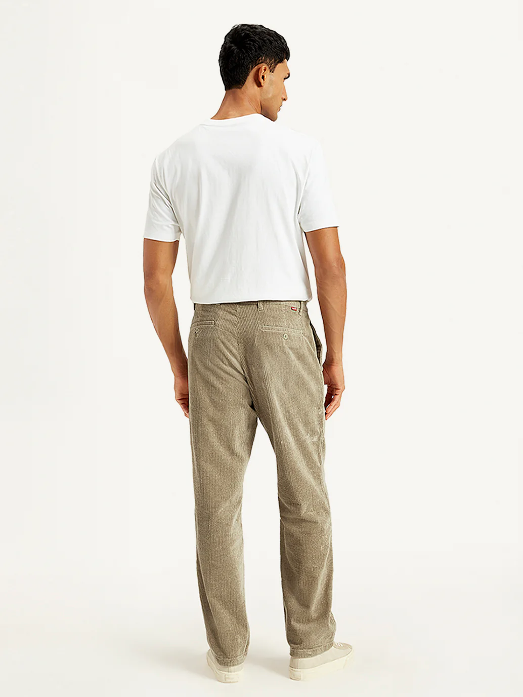 Men's Beige Straight Fit Chinos - Image 4