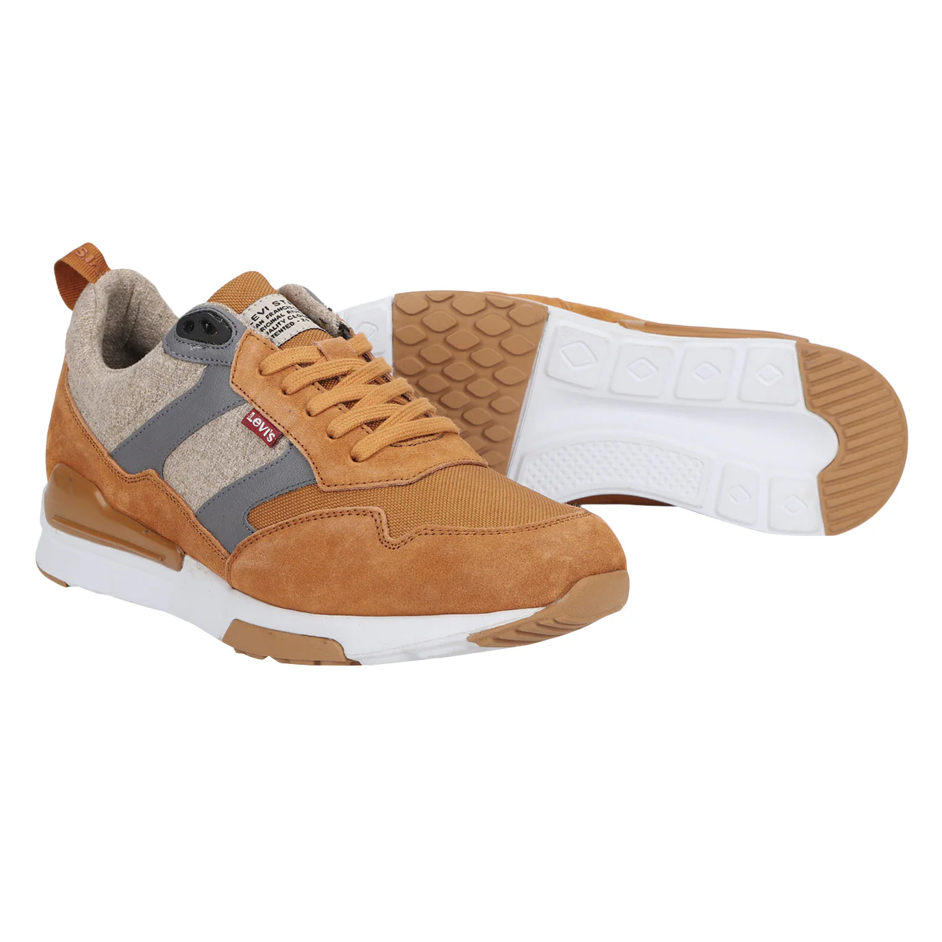 Men's Brown and Grey Colorblock Shoes - Image 4