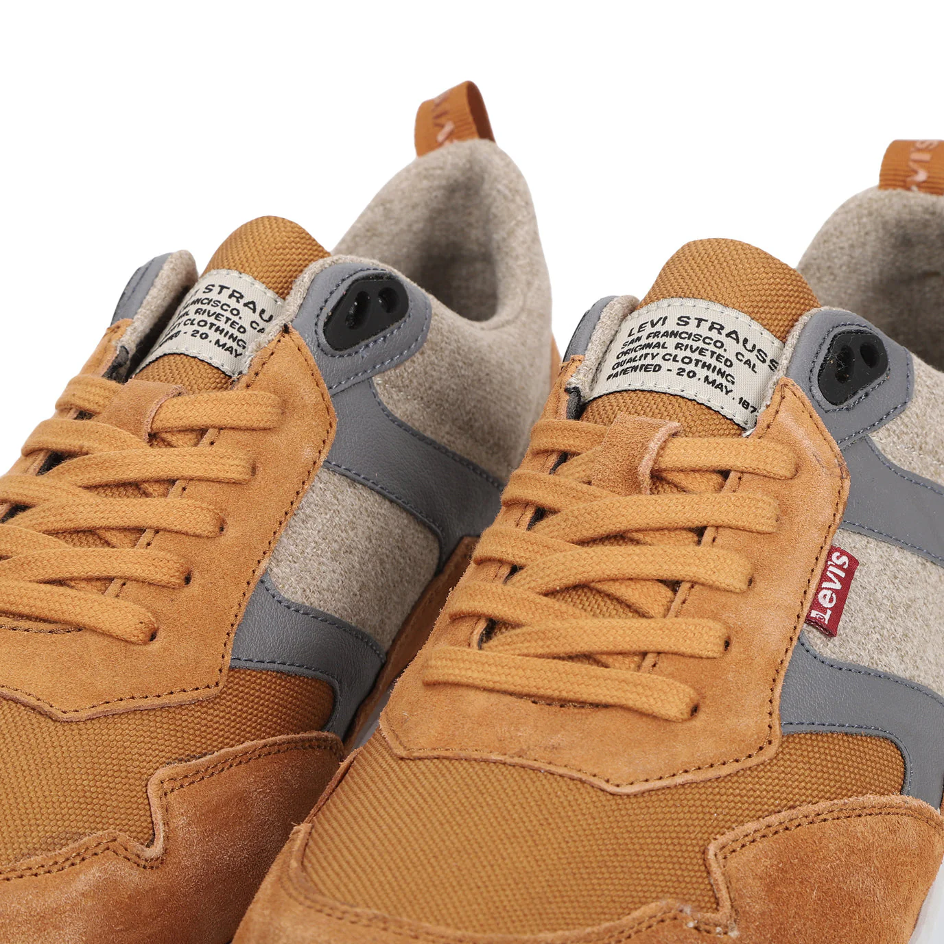 Men's Brown and Grey Colorblock Shoes - Image 5