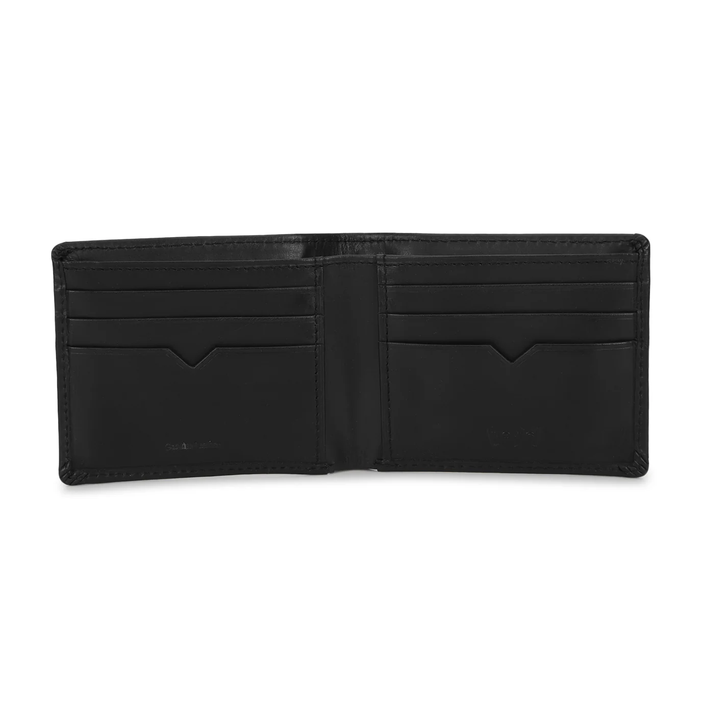 Men's Black Brand Logo Bi-Fold Wallet - Image 5