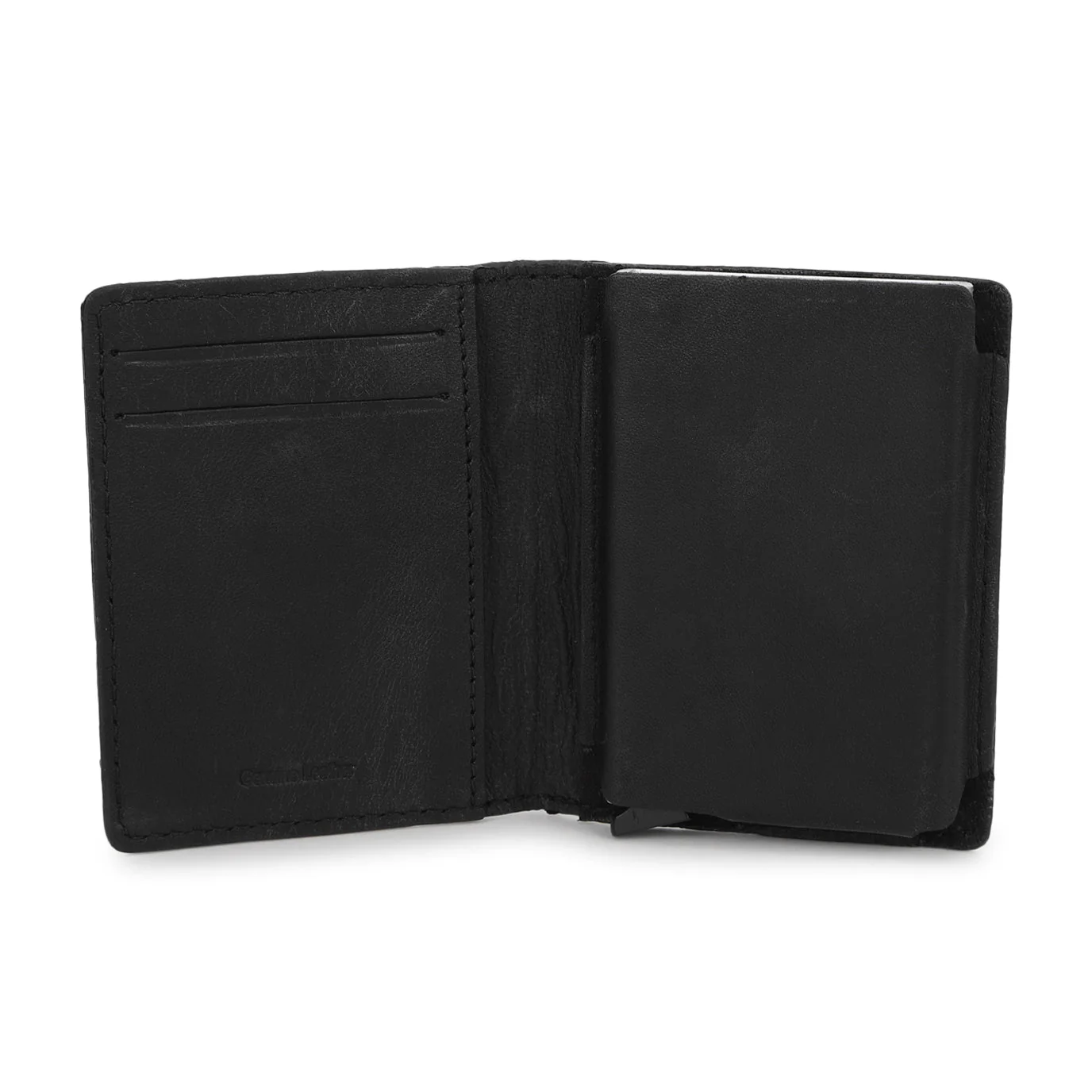 Men's Black Brand Logo Mechanical Card Wallet - Image 3