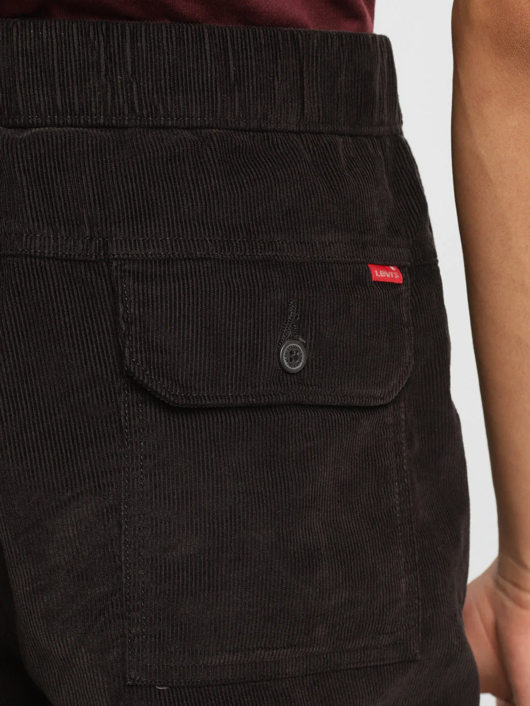 Men's Black Cargo Fit Trousers - Image 5