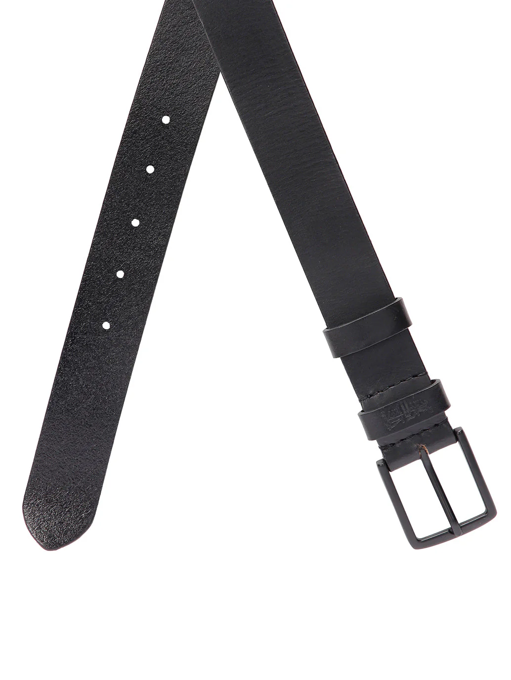 Men's Black Casual Leather Belt - Image 5