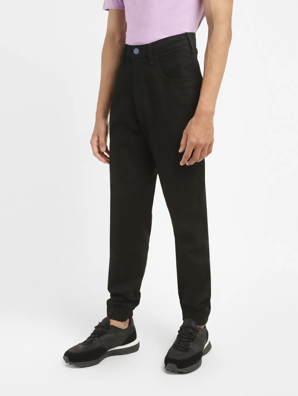 Men's Black Jogger Fit Jeans - Image 4