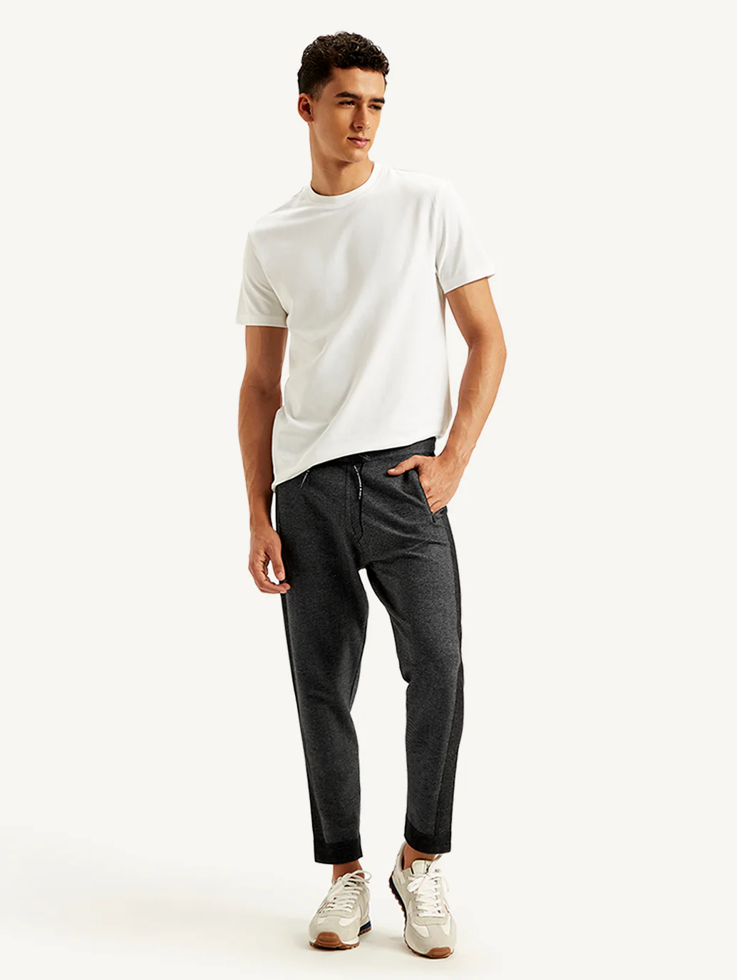 Men's Black Jogger Trousers - Image 2