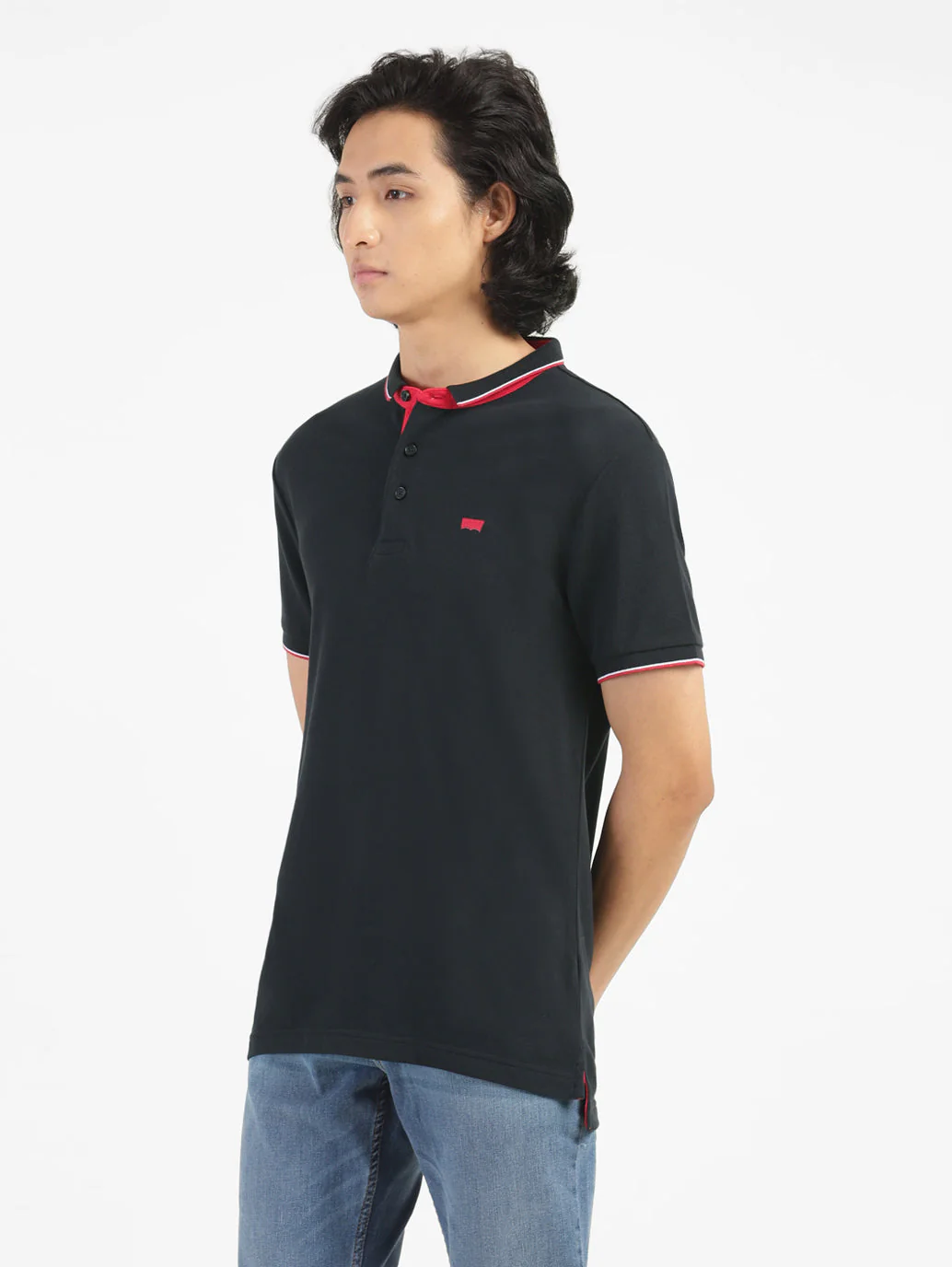 Men's Black Polo Collar T-Shirt - Image 4
