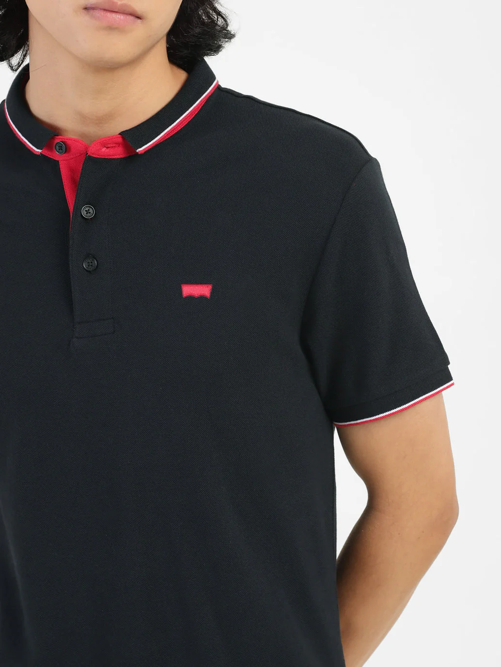 Men's Black Polo Collar T-Shirt - Image 6