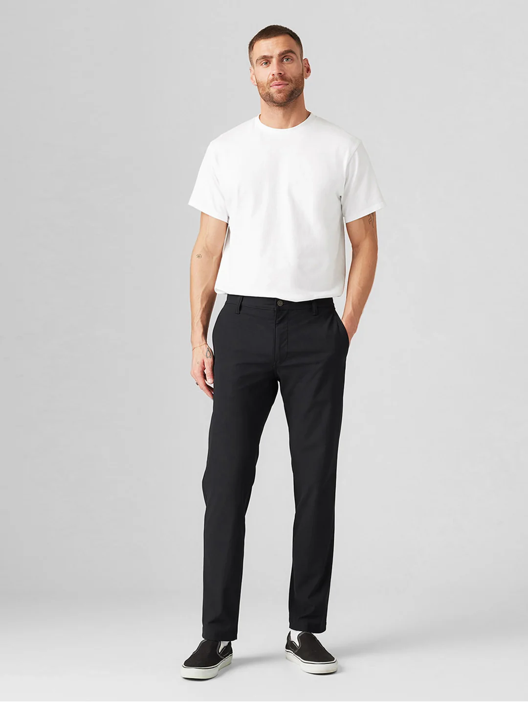Men's Black Regular Fit Chinos - Image 4