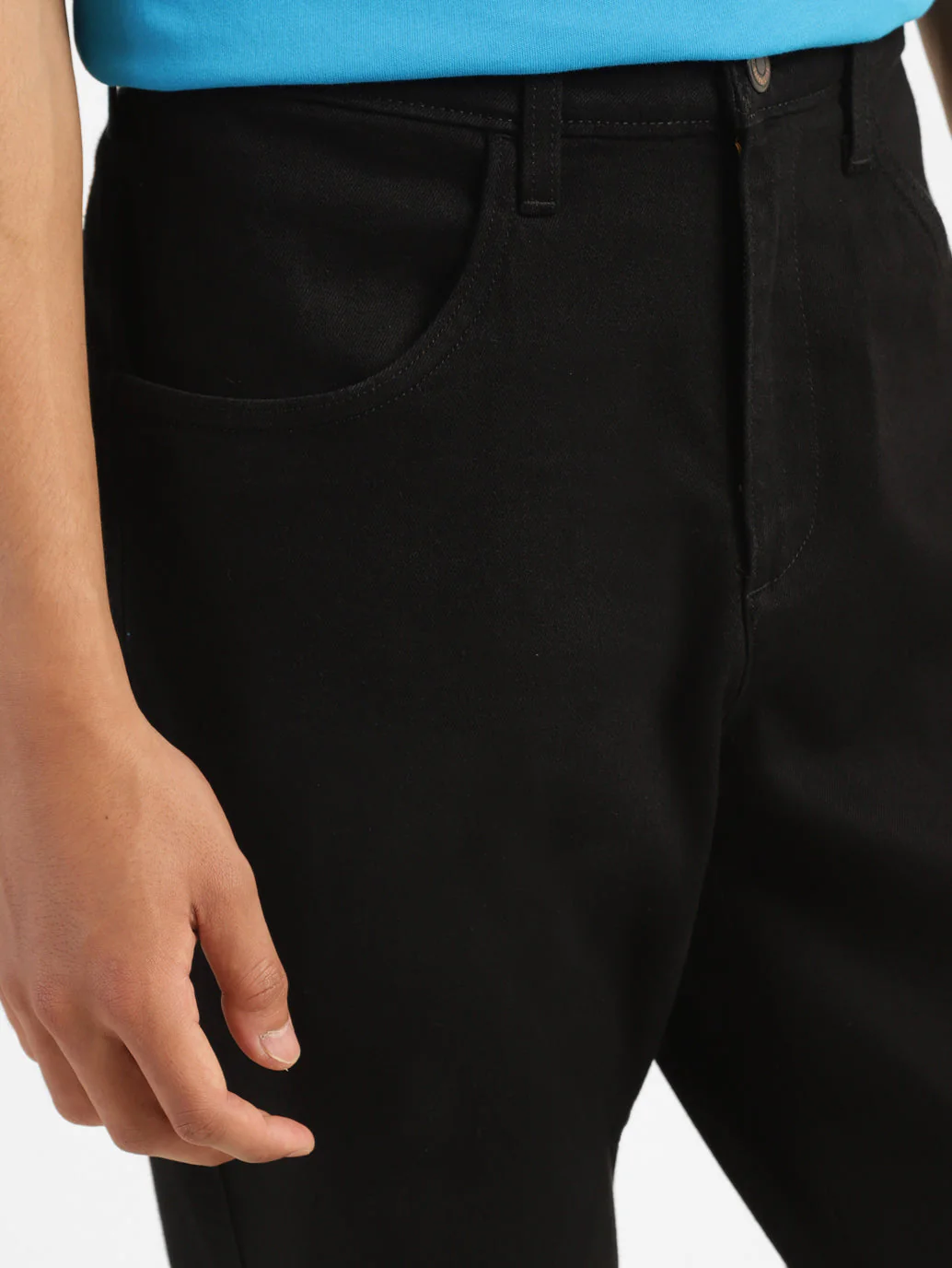Men's Black Regular Fit Joggers - Image 5