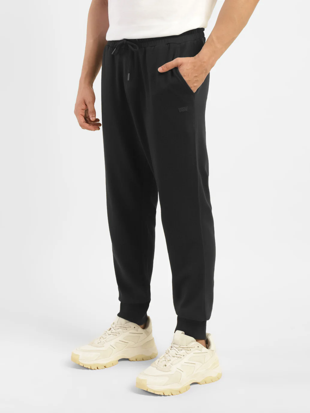 Men's Black Regular Fit Joggers - Image 3