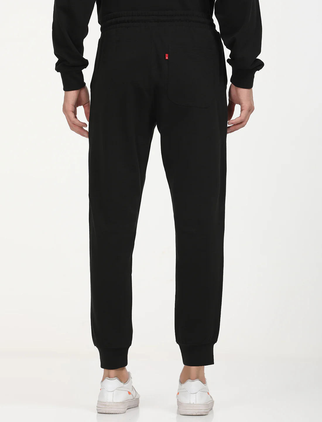Men's Black Regular Fit Joggers - Image 3