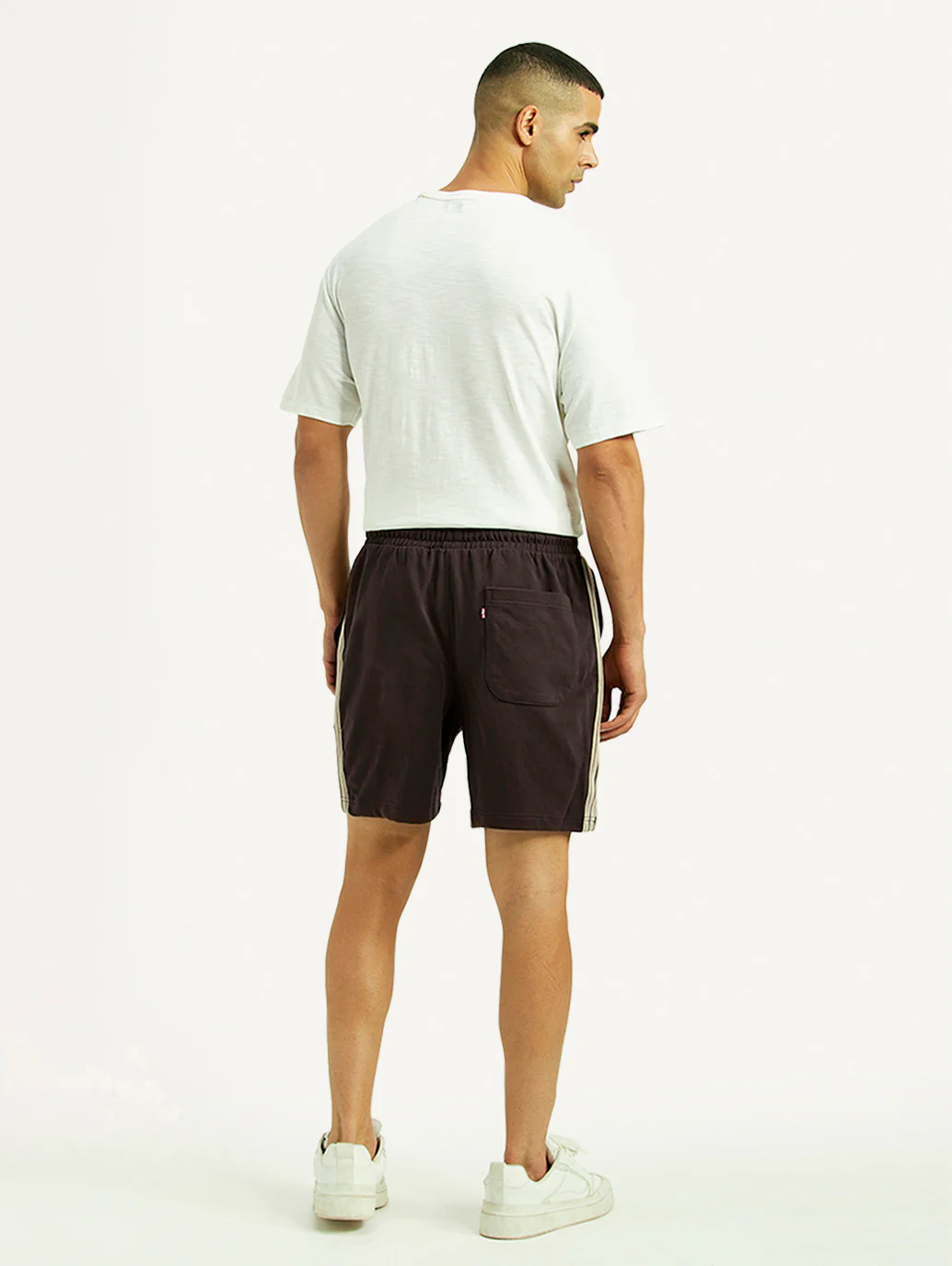Men's Brown Regular Fit Mid Rise Shorts - Image 4
