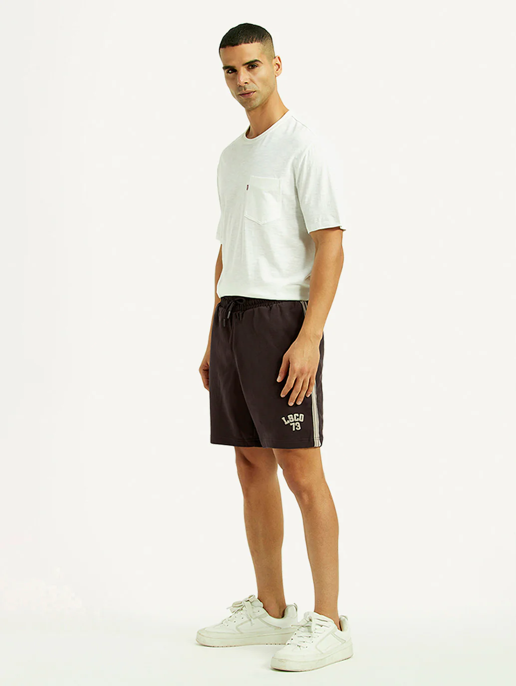 Men's Brown Regular Fit Mid Rise Shorts - Image 6