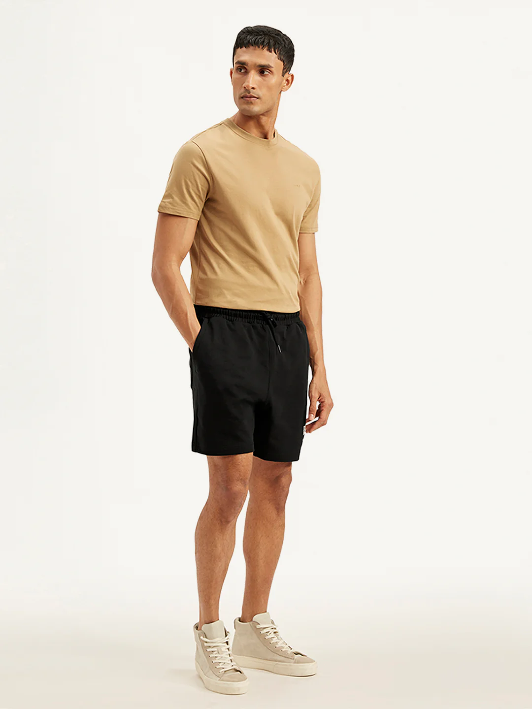 Men's Black Regular Fit Shorts - Image 4