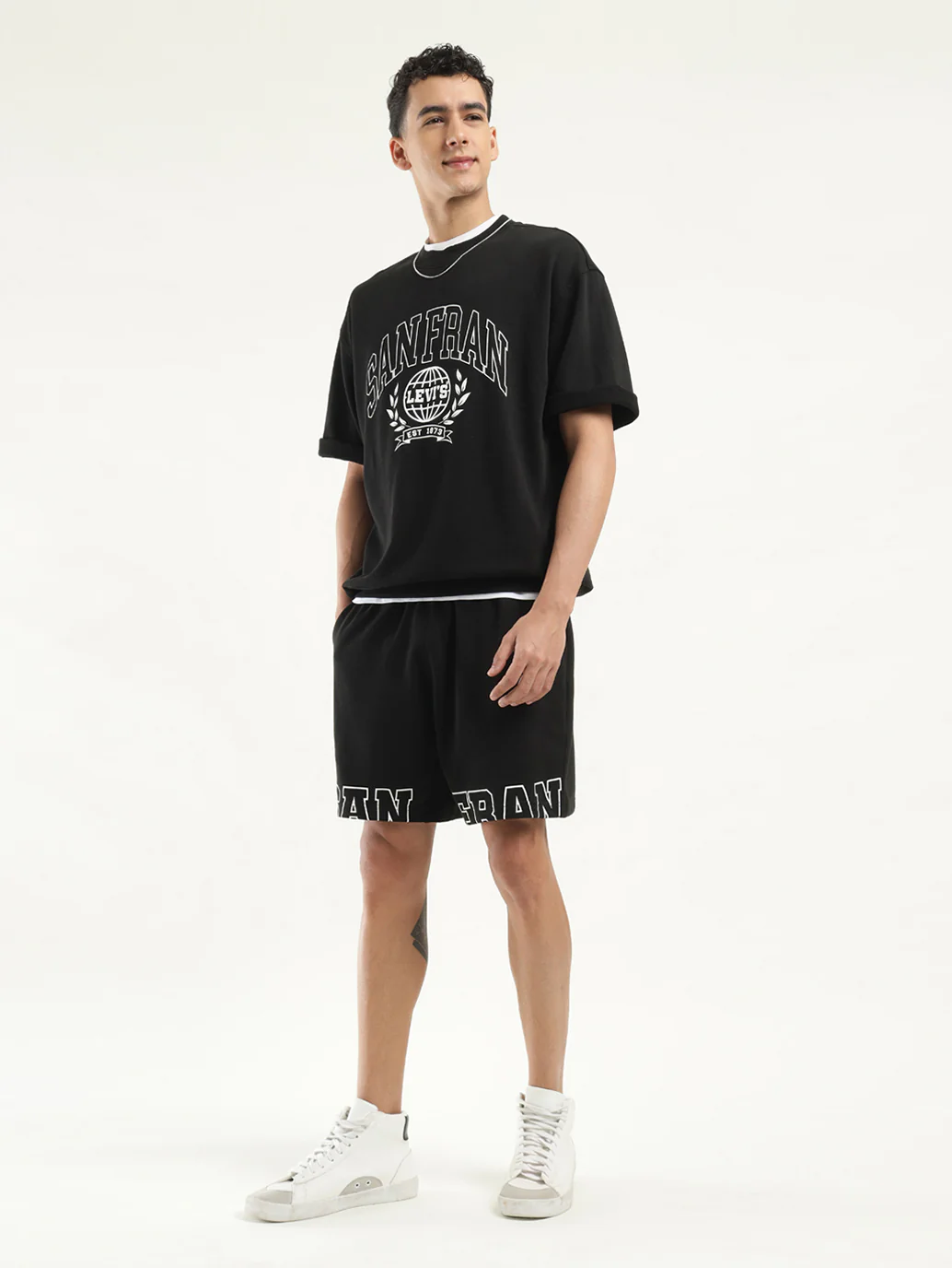 Men's Black Regular Fit Shorts - Image 5