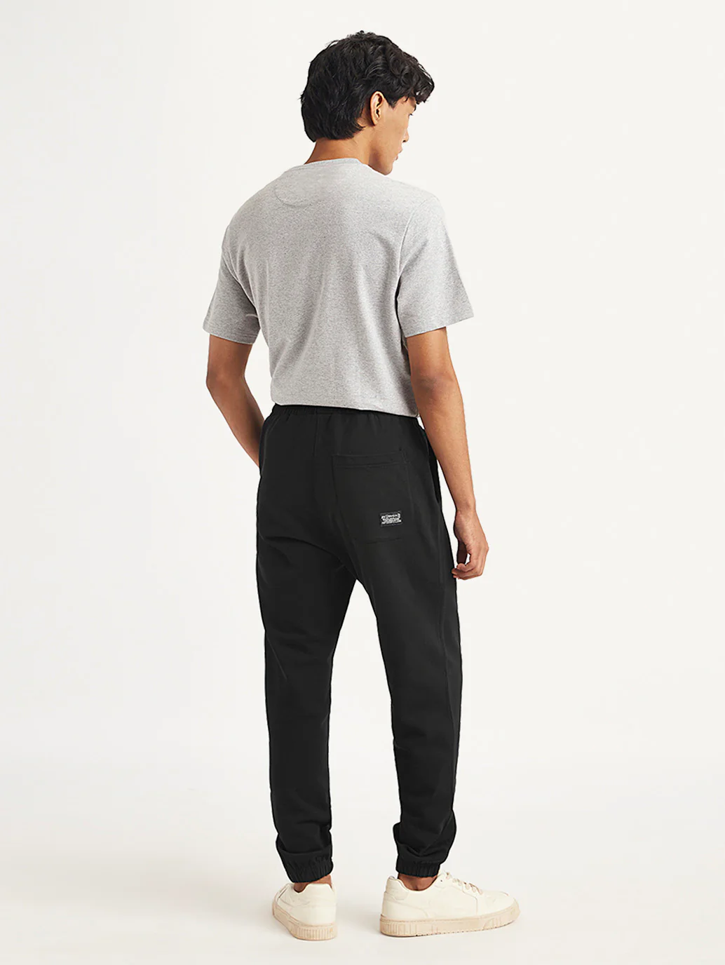 Men's Black Regular Fit Joggers - Image 2