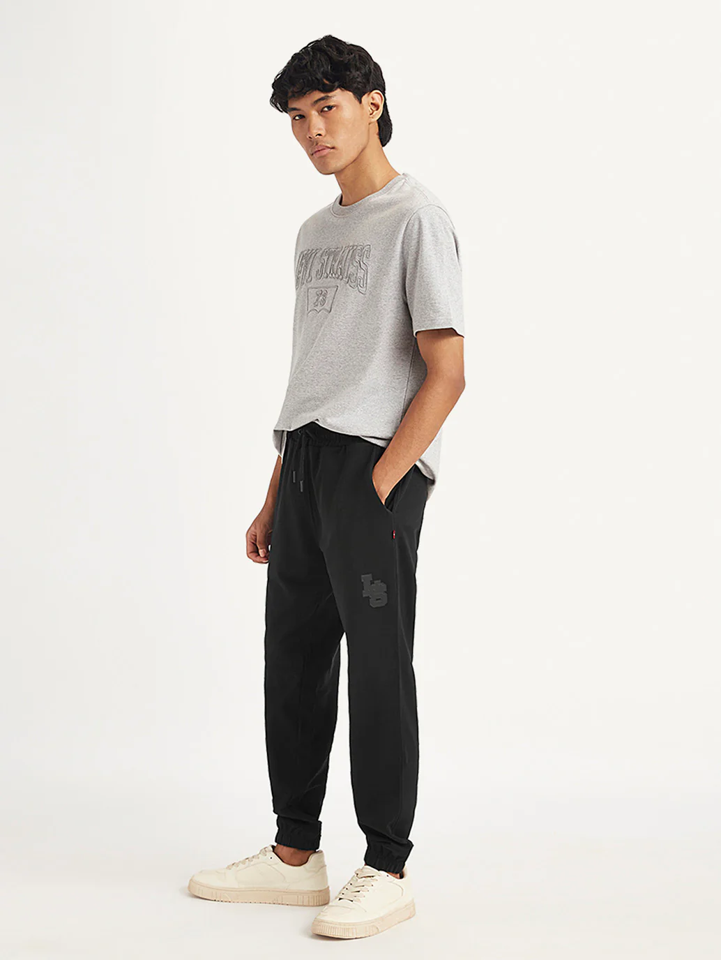 Men's Black Regular Fit Joggers - Image 3