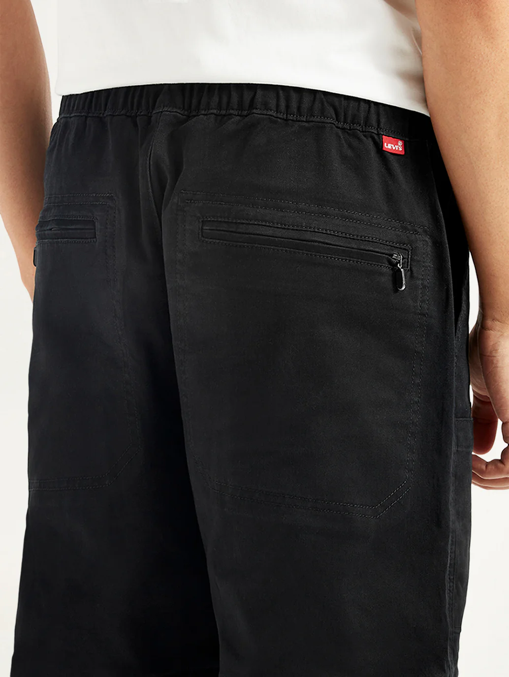 Men's Black Regular Fit Utility Cargo Trousers - Image 5