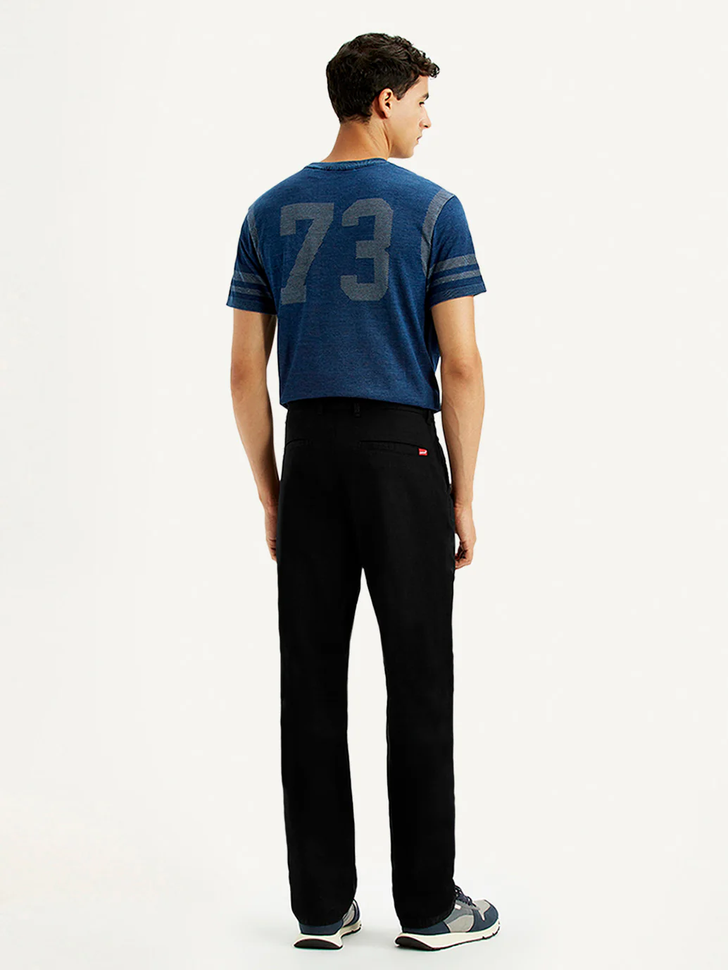 Men's Black Relaxed Fit Chinos - Image 5