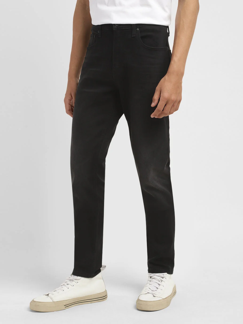 Men's Black Skinny Fit Mid Rise Jeans - Image 5