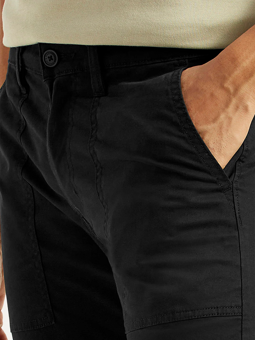 Men's 511 Black Slim Fit Cargo Trousers - Image 5