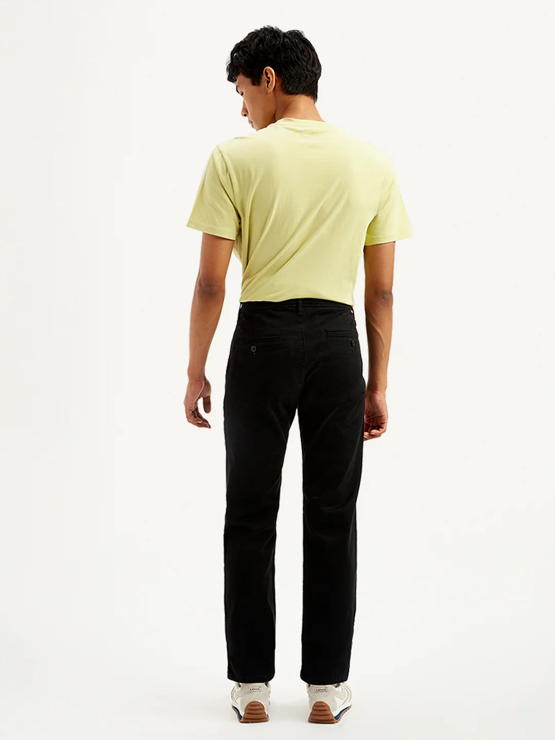 Men's Black Slim Fit Chinos - Image 3