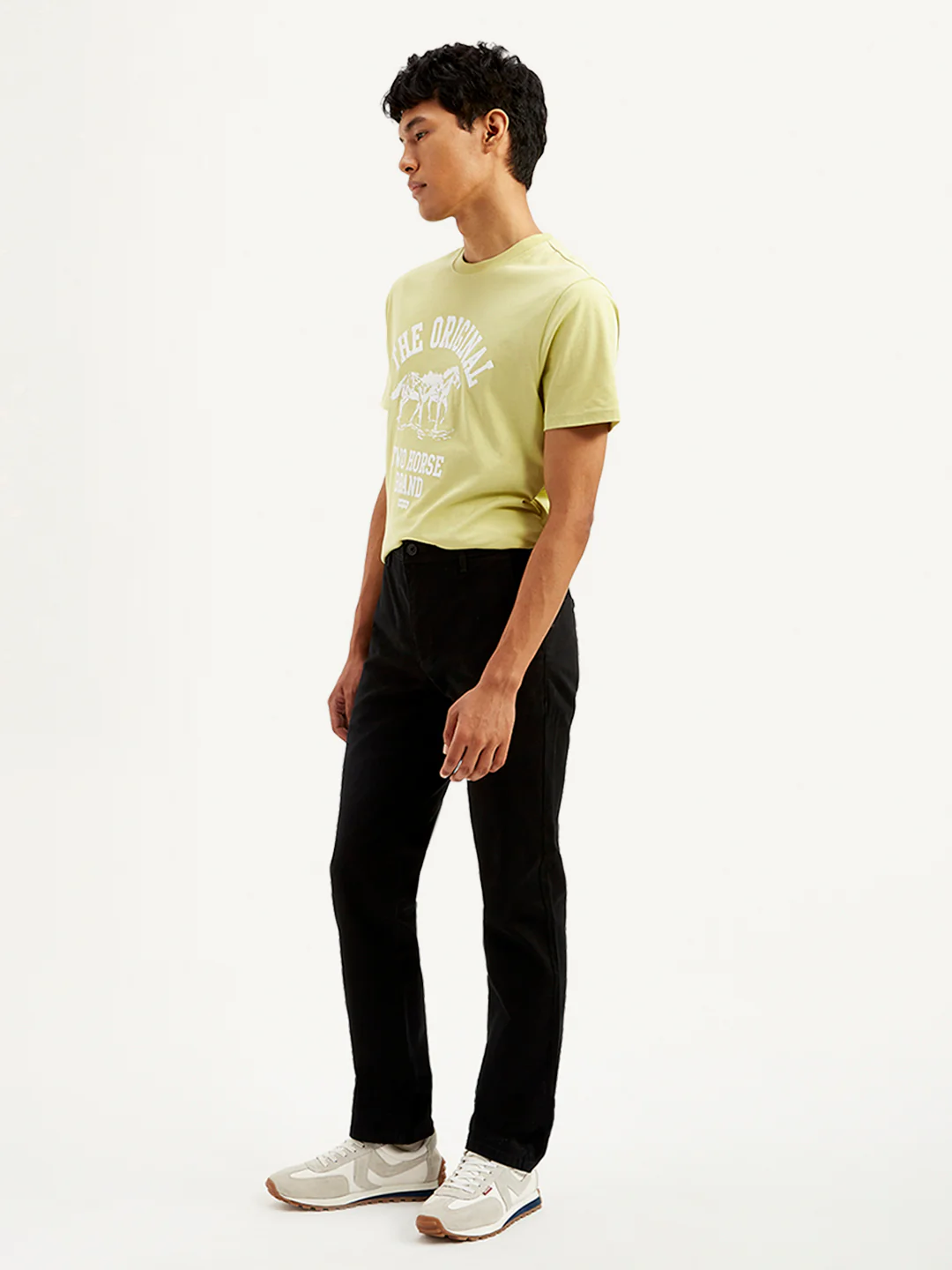 Men's Black Slim Fit Chinos - Image 4
