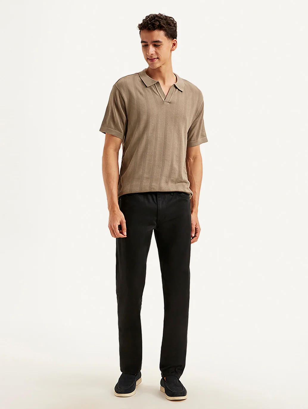 Men's Redloop Black Slim Fit Trousers - Image 2
