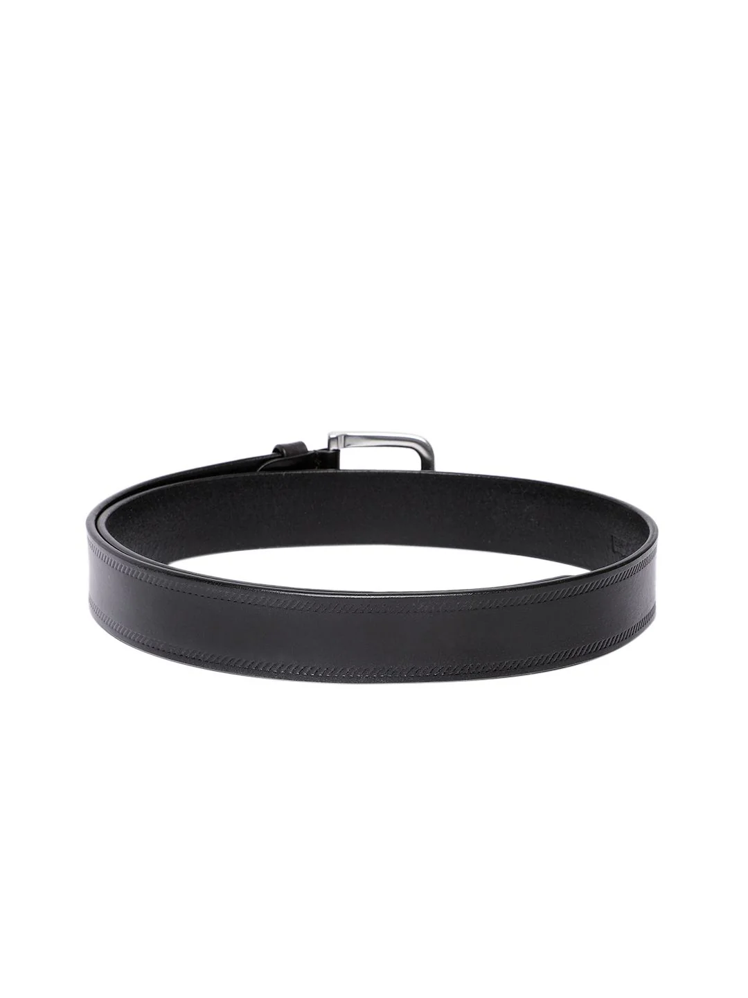 Men's Black Solid Belt - Image 3