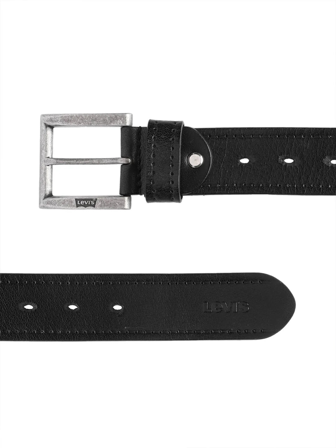 Men's Black Solid Belt - Image 4