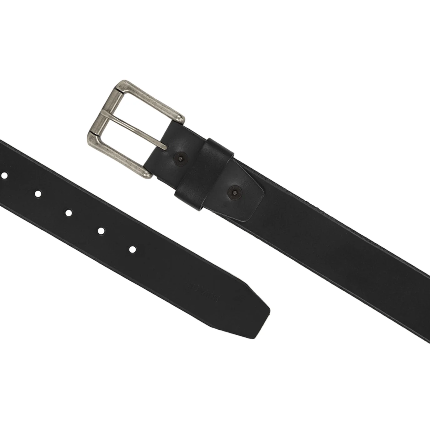 Men's Black Solid Belt - Image 2