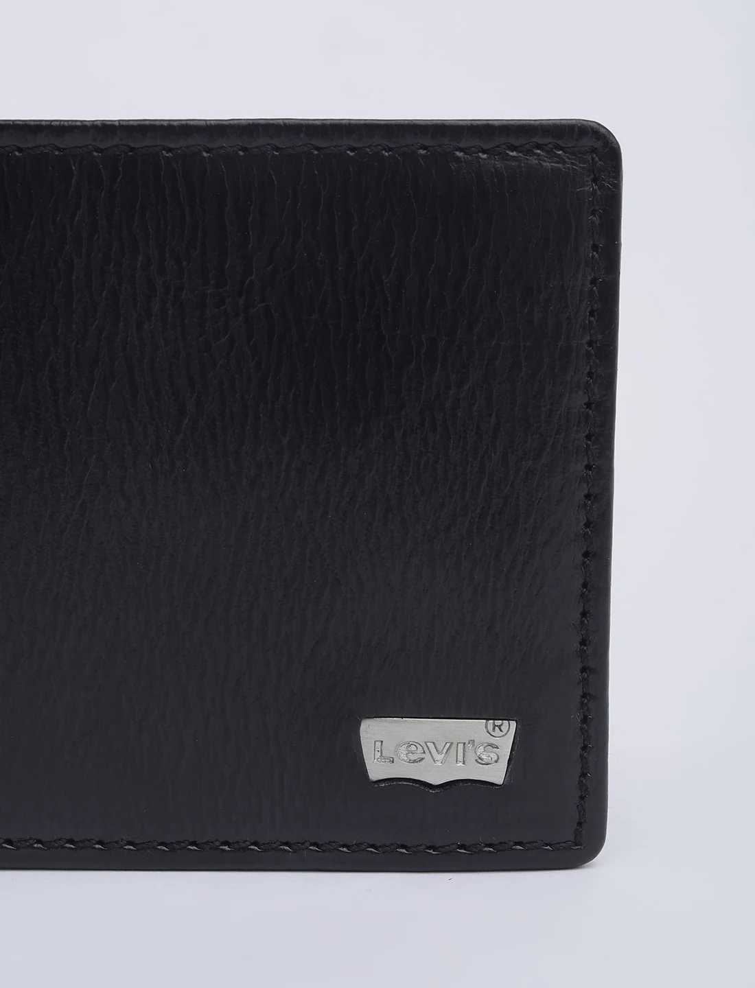 Men's Black Solid Bi-Fold Wallet - Image 7