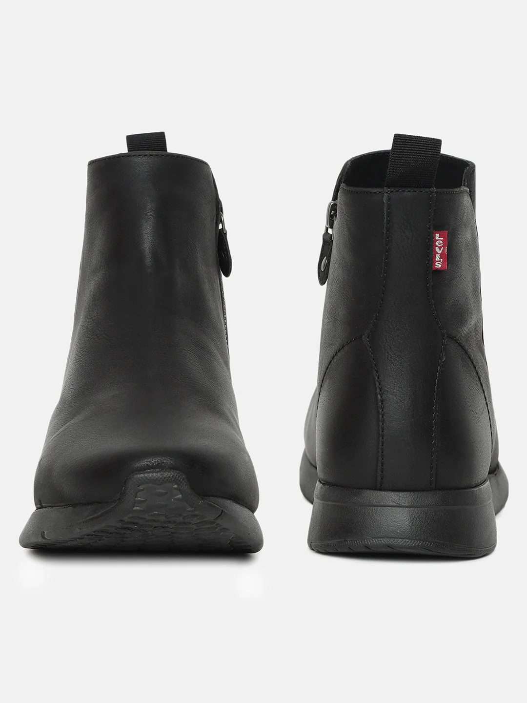 Men's Black Solid Boots - Image 3