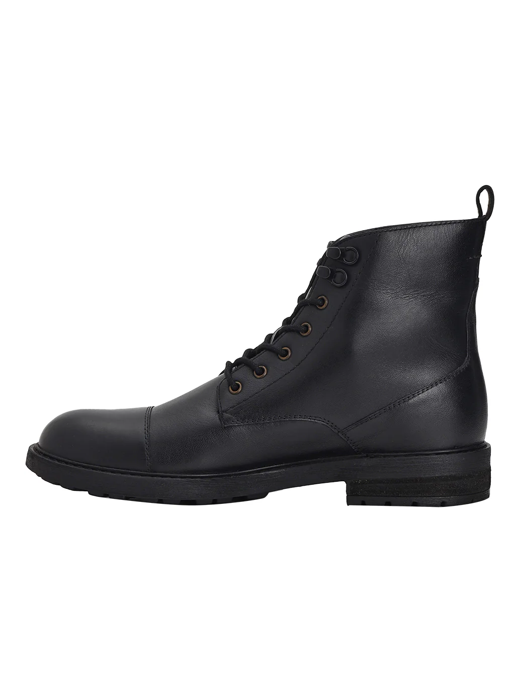 Men's Black Solid Boots - Image 2