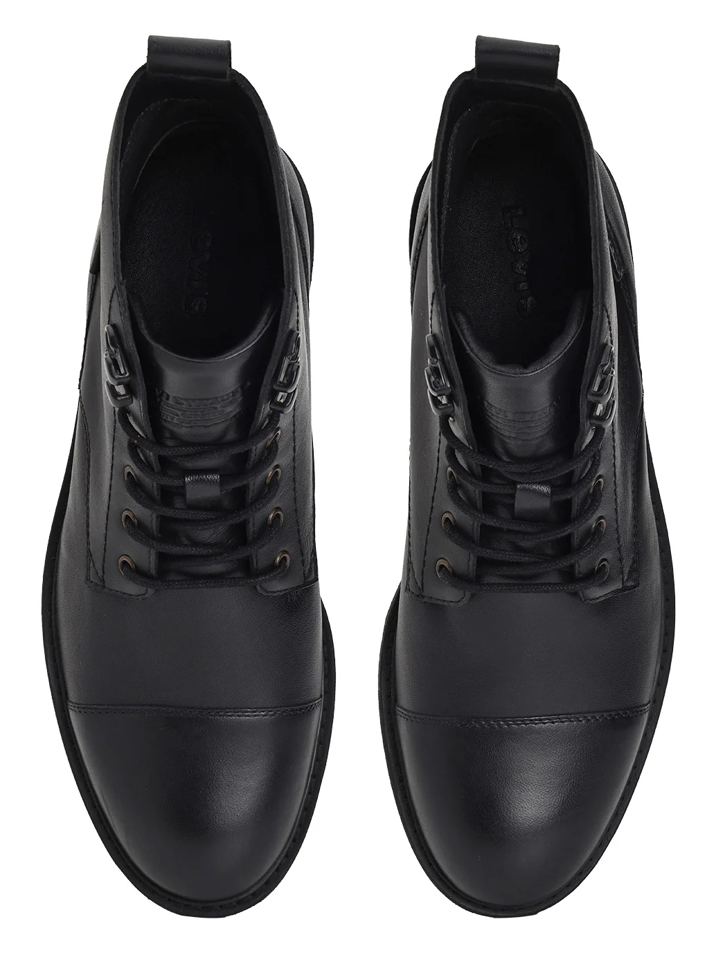 Men's Black Solid Boots - Image 4
