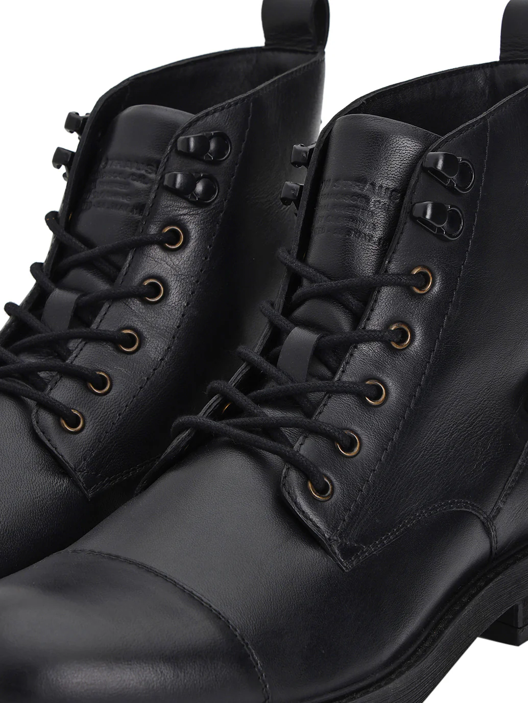 Men's Black Solid Boots - Image 6